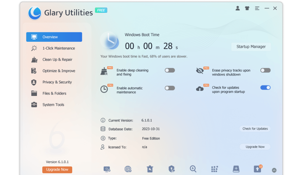 Glary Utilities Free Download Italiano