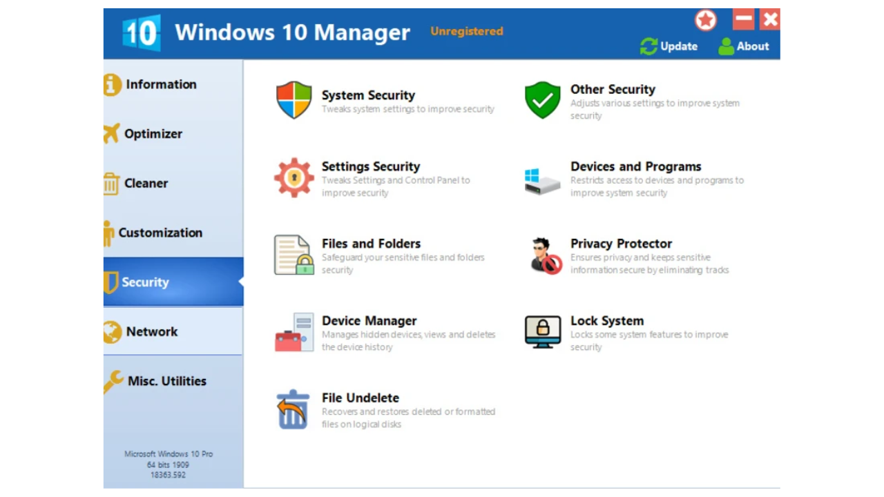 Advanced Windows Manager in Task Manager