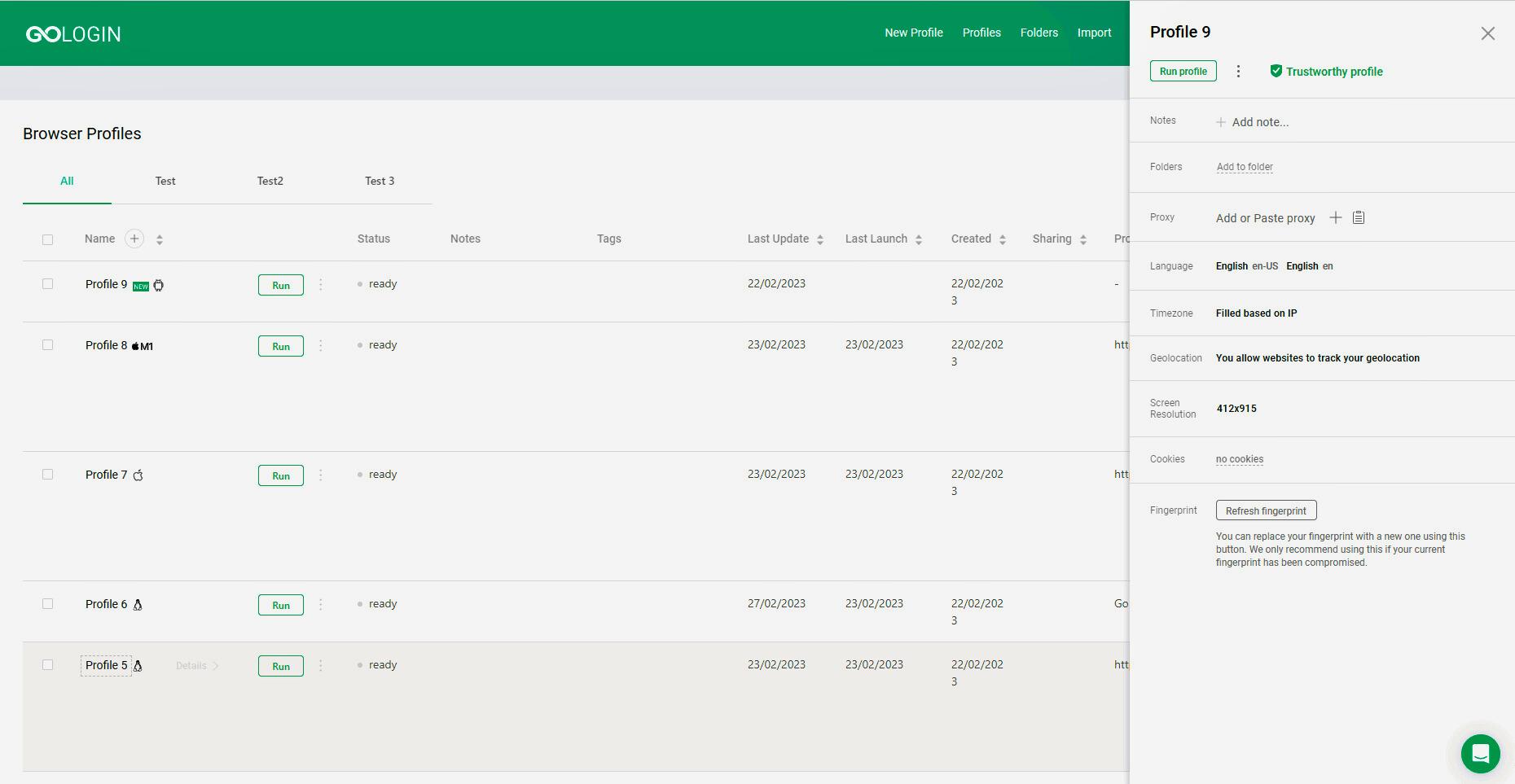 GoLogin latest updates